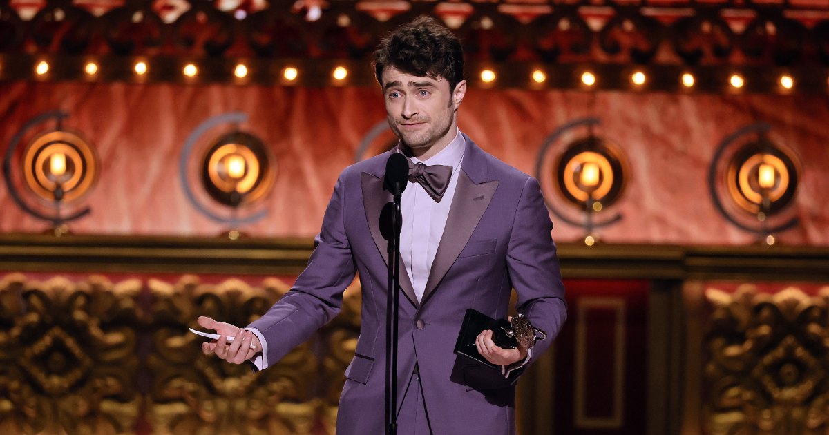 Daniel Radcliffe Shouts Out Erin Darke, Son in Tony Award Speech 