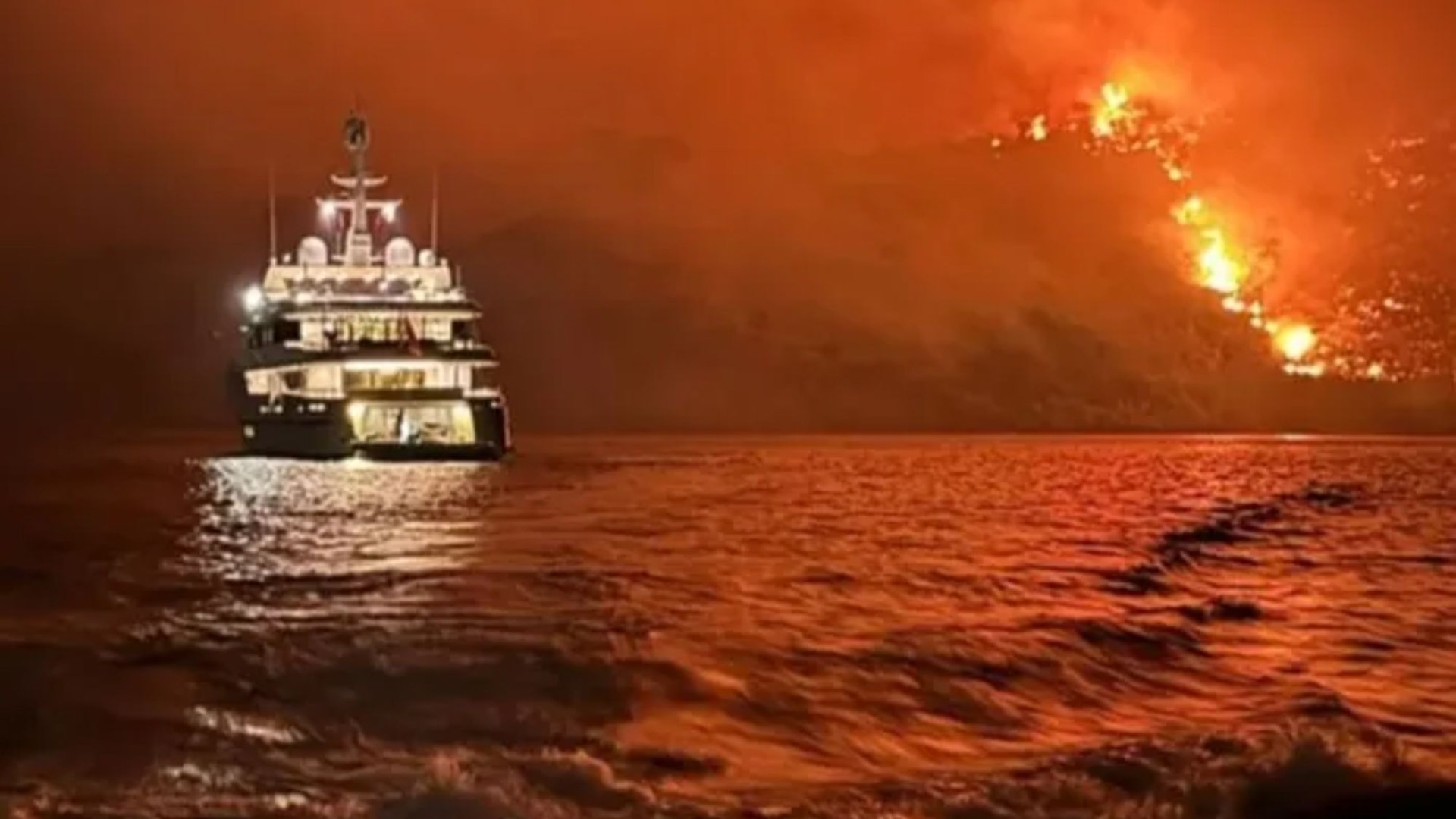 Superyacht crew charged following fireworks shot from 176ft luxury vessel spark wildfires on Greek holiday break island