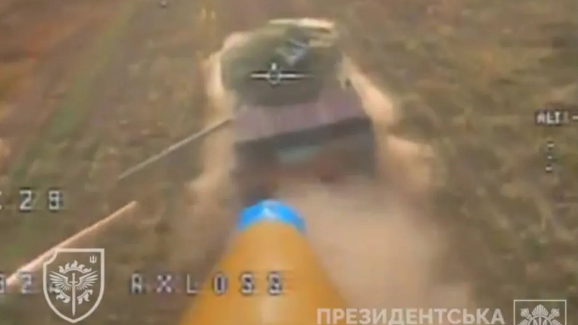 Watch heart-stopping moment massive Russian armoured column is besieged and wiped out by swarm of Ukrainian drones